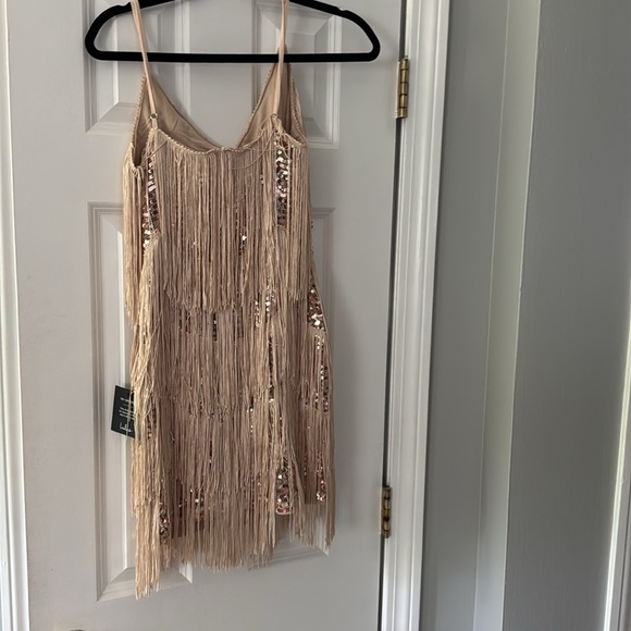 NWT Gold sequin/fringe Lulus dress
Size small- zipper back
Smoke free home - Picture 3 of 5